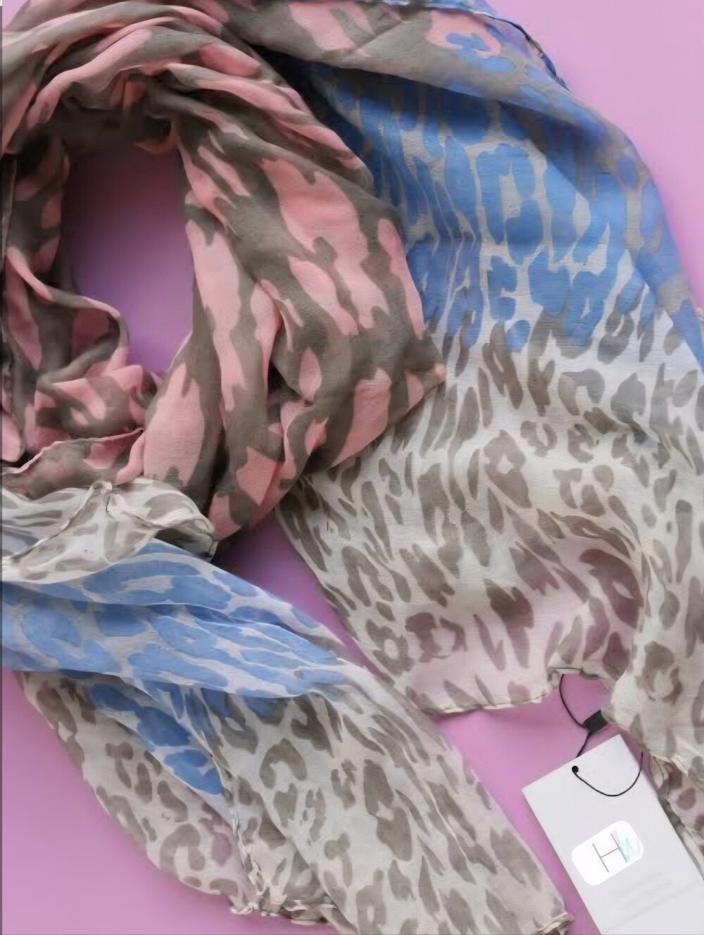 NWT Headbands Of Hope Summer Scarf Wrap Animal Print Cotton Gauzy Oversized